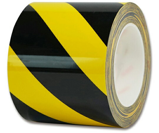 ●表面の耐摩耗層により一般的なラインテープより丈夫です。●現場の区画や通路の表示、区域標識、案内指示線など様々な用途に使用できるラインテープです。●豊富なカラーバリエーションからお選びいただけます。●材質：（表面）PETフィルム、（基材）ポリプロピレン、（粘着剤）アクリル系●厚み：0.2mm●サイズ：100mm×22m●色：黄/黒トラ柄