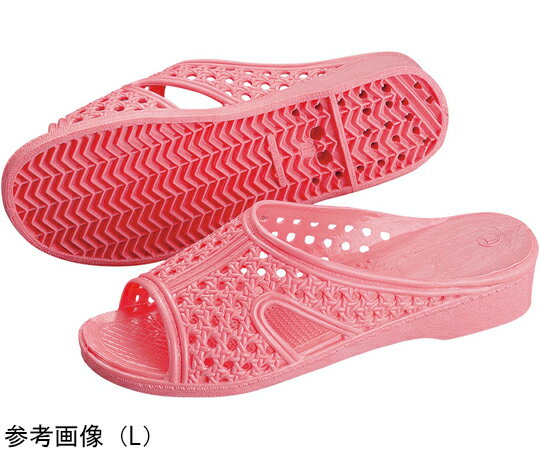 アスカ商事 婦人シャワーサンダル 前あき M ピンク 1足 SSV4002