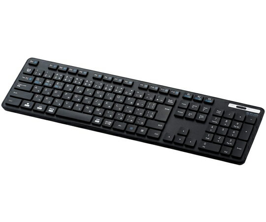 【訳あり特価品】エレコム Bluetoothフルキーボード 薄型 メンブレン式 抗菌 マルチペアリング対応 ブラック 1個 TK-FBM120KBK