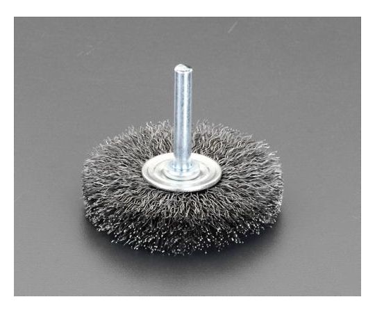 エスコ 軸付ブラシ（平型・スチール製）　50mm/6.0mm軸 1個 EA819BS-2