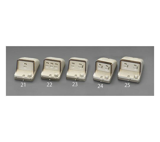 エスコ 防水コンセント(抜止1個) 100V/15A 1個 EA940CG-21