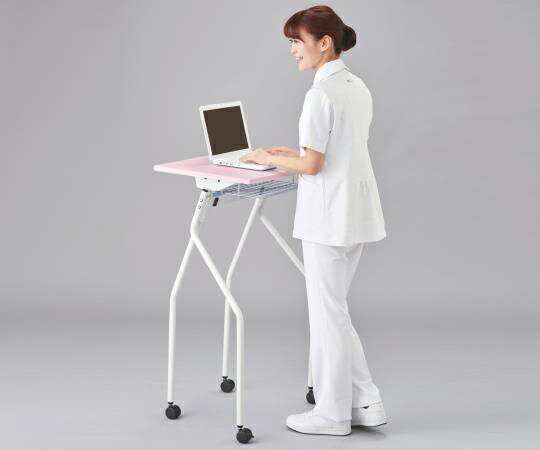 ナビス（アズワン） ネスティングカート（ハイタイプ）　網棚あり　ピンク TN-NPS