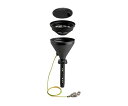 SCAT 廃液回収用ロート(HDPEタイプ) フタ、ふるい、セーフティランス 導電HDPE/GL45 1セット 317622