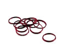 コーニング 45mm ETFE 液切れリング(赤、耐熱) GL-45 1セット(50個入) 1395-45HTR