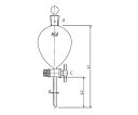 旭製作所 球形分液ロート　PTFEコック　200mL 1個 3702-200