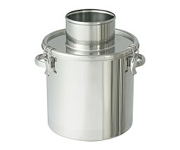 日東金属工業 粉体回収ステンレス容器 (リブ付パイプ形状) 10L 1個 FK-CTH-24-RP-150A