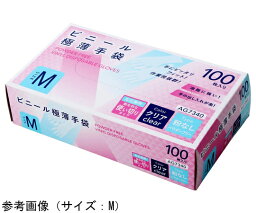 ACE（手袋） プラスチック手袋　パウダーフリー　100枚入　Mサイズ 1箱(100枚入) AG7340-M