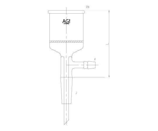 旭製作所 ブフナー形・ろ過器（摺付・吸引口付） 1個 3920-25G/4