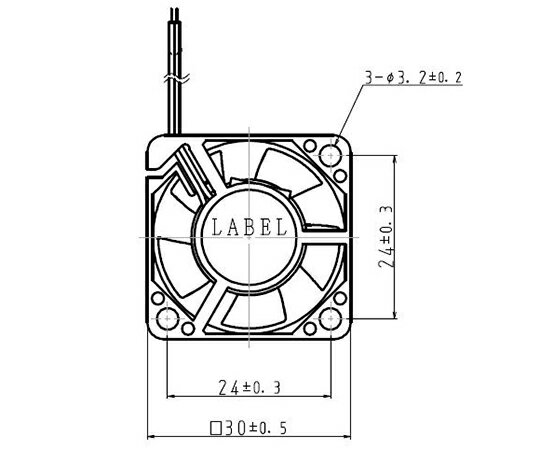 SHICOH DCファンモータ 12V 30mm角 1個 F3010ES-12UCV