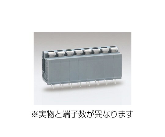 サトーパーツ 貫通型スクリューレス端子台　縦型　250V-10A　（国内）　2極 1個●接続用ねじが不要な端子台として｢スクリューレス端子台｣があります。電線の被覆をむいて端子台にワンタッチで接続できるもので、結線の作業性が良くなります。結線または結線解除はボタンを押しながら挿入穴に電線を差し込むまたは引き抜くだけで専用工具は不要です。パネル取り付け用、基板取付用、中継用などがあり、ユニバーサル基板で実装できる穴径ものもあります。●【図1】に接続要領を示します。ボタン操作は指でも可能ですが、マイナスドライバーを用いると作業性が良いです。また【図2】のように線をむく長さの目安として端子台横にストリップゲージが設けてあります。●定格：250V-10A●極数：2極●端子間ピッチ：5mm●端子金具：PC端子●推奨適合工具：マイナスドライバー（軸径φ3mm、刃先巾2.6mm）●備考：縦型