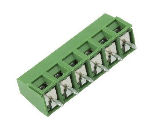 TE Connectivity 基板端子ストリップ Buchananシリーズ 5mmピッチ 1列 6極 緑 1袋(5個入) 282836-6