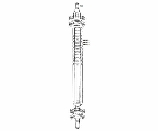 桐山製作所 自己与熱真空ジャケット付蒸留塔（スルザーラボパッキング用） 1300mm 1個 FR67E-3-4