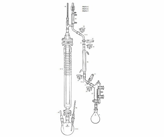 桐山製作所 自己与熱保温蒸留装置（スルザーラボパッキング用） 5000mL 1セット FR67E-6-4