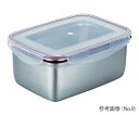 【おまとめお得な2個セット】アズワン ステンレス角型容器(ロックタイプ) 2600mL 1個 No.8