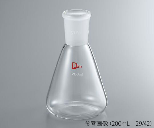 共通摺合三角フラスコ（硼珪酸ガラス-1）　200mL　24/40 1個