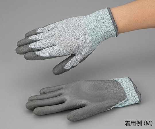 アズツール(アズワン) アズツール耐切創手袋(レベル3・コート有) 緑 M 1双