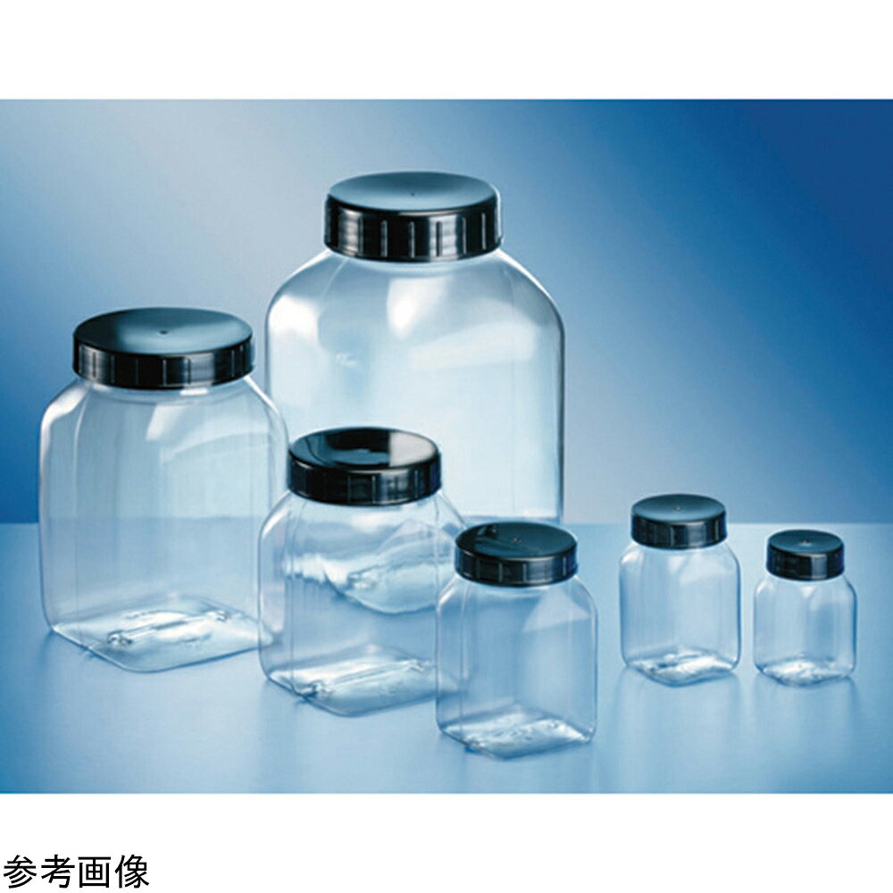 KAUTEX PETG広口角型容器 2000mL 1個 2000084404