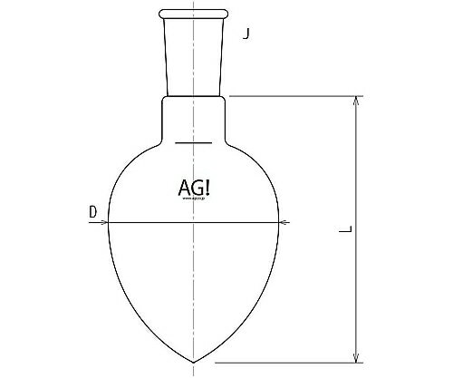 旭製作所 梨フラスコ　50mL　24/40 1個 3230-050-4L