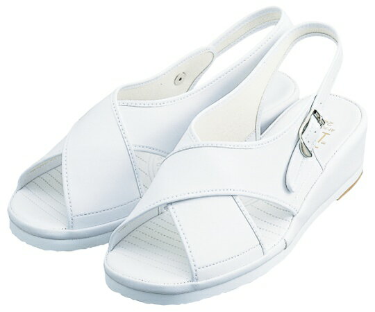 KAZEN ナースサンダル　白　23.0cm 1足 191-09 23.0cm