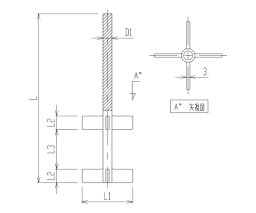 旭製作所 パドル型二段式撹拌棒 シャフト部摺無 1個 3356-8N/40