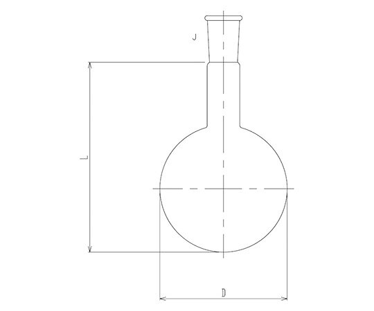 ●耐薬品性と耐熱性に優れています。●容量：200mL●J：24/40●D：φ80●L：110