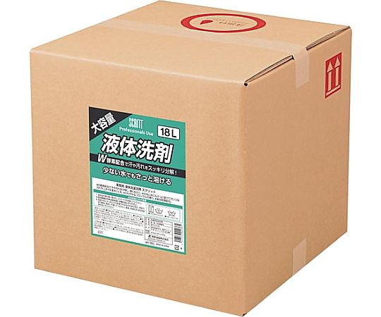 熊野油脂 スクリット　業務用液体洗剤　18L 1箱 5117