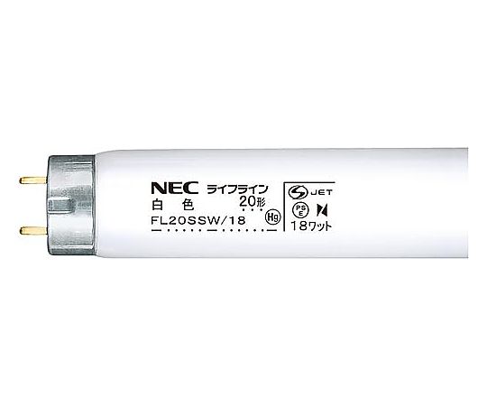 ホタルクス 直管蛍光灯グロースタータ20W　白色　25本 1箱(25本入) FL20SSW/18