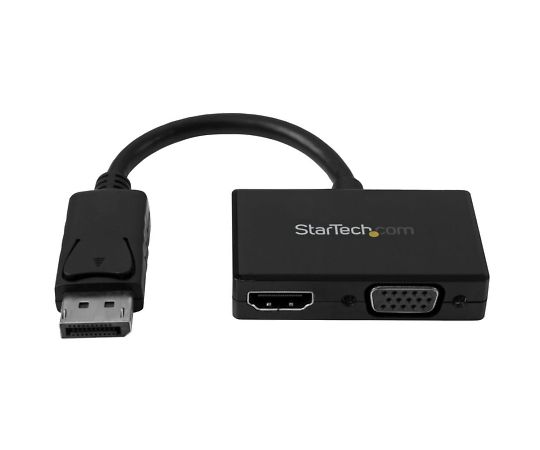 Startech DisplayPort - HDMI/VGA変換アダプタ ツーインワン（2 in 1）トラベルAVアダプタ 1個 DP2HDVGA