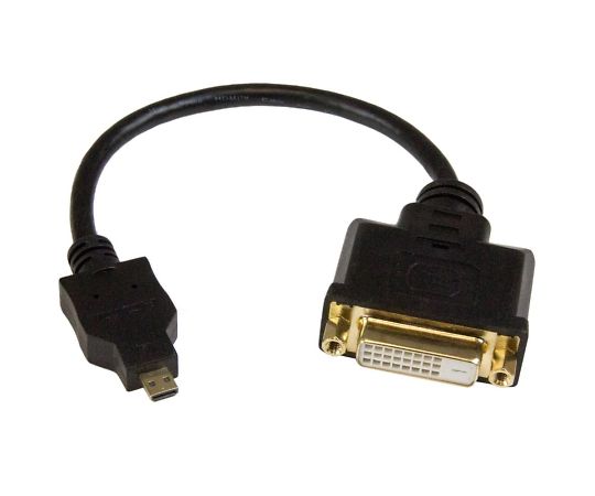 Startech マイクロ HDMI - DVI変換アダプタ/20cm/Micro HDMI - DVI-Dシングルリンク/マイクロHDMI タイプD オス - DVI メス 1個 HDDDVIMF8IN