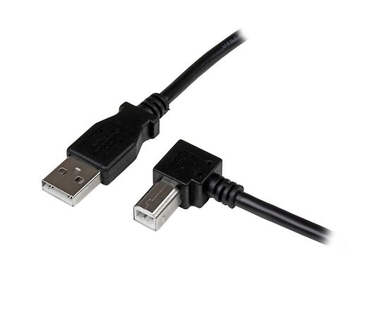 Startech USB 2.0 ケーブル 2m Type-A - Type-B（L型右向き） オス/オス 1個 USBAB2MR