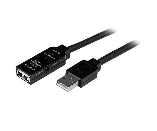 Startech USB 2.0 アクティブ延長ケーブル 15m Type-A（オス/メス） 1個 USB2AAEXT15M