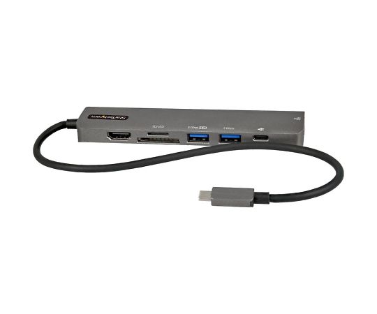 Startech USB Type-CޥѴץ/4K60Hz HDMI 2.0/100W USB PD/SDmicroSDɥ꡼/2ݡUSB 3.0 ϥ/ӥåͭLAN/Cбޥϥ/ΰη30cm֥ 1 DKT30CHSDPD1