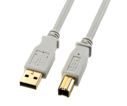 USBケーブル（A-B/2.0対応/金メッキ/グ