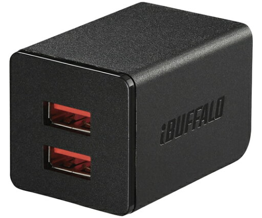 BUFFALO 2.4A USB急速充電器 AutoPowerSelect機能搭載 2ポートタイプ 自動判別USBx2 ブラック 1台 BSMPA2402P2BK BUFFALO 2.4A USB急速充電器 AutoPowerSelect機能搭載 2ポートタイプ 自動判別USBx2 ブラック 1台 BSMPA2402P2BK