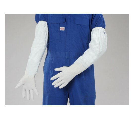 エスコ 手袋（腕カバー付/薄手・塩化ビニール）　[M/600mm] 1双 EA354GH-6(4)