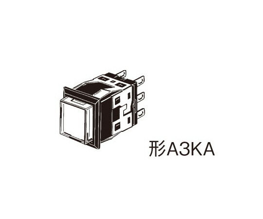 オムロン 照光押ボタンスイッチ(正方形)(角胴形) A3K 1個 A3KA-90C1-05ER(4)