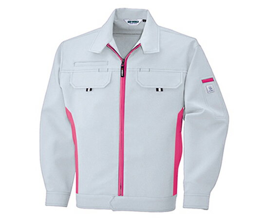 ビッグボーン 長袖ジャケット シルバーグレー×ショッキングピンク 1枚 2629-64-S