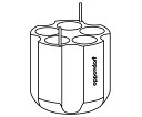 エッペンドルフ・ハイマック・テクノロジーズ アダプター スカート付 50mL コニカルチューブ S-4-104, S-4x750用 1セット 5825 732....