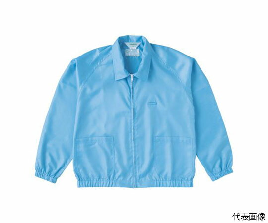 トラスコ中山 制電糸グリッド仕様ジャケット（衿付） ブルー LL 1着 TCLGJ-B-LL