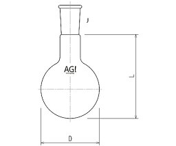 旭製作所 一ツ口フラスコ 10L 55/50 1個 3100-10-10L