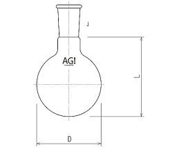 旭製作所 短首フラスコ 1000mL 29/42 1個 3102-1-5L