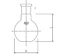 旭製作所 短首平底フラスコ 1000mL 34/45 1個 3106-1-6L