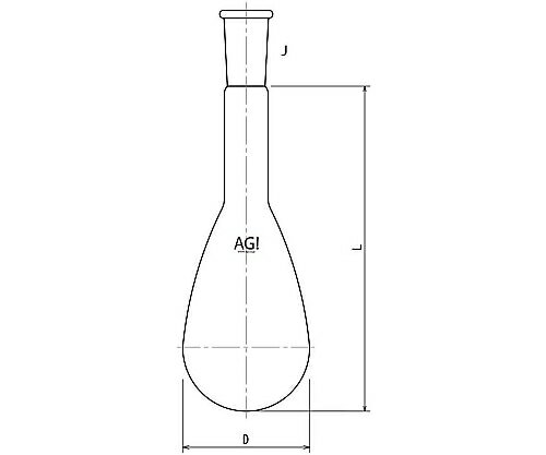 旭製作所 ケルダールフラスコ 500mL 24/40 1個 3212-500-4L