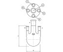 旭製作所 五ツ口フラスコ 側管垂直タイプ 500mL 24/40・15/35 1個 3122-500-4L2L