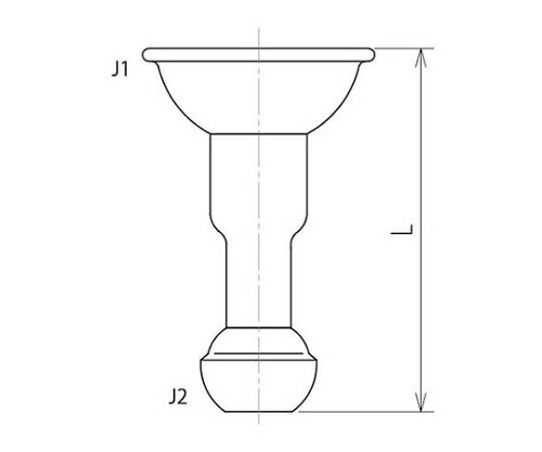旭製作所 ボールジョイント拡大アダプター 1個 2313-HE