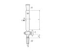 旭製作所 ジョイント付クロマトカラム(ガラスコック付) 1個 3820-50/300-5L