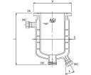 旭製作所 媒体バッフル付フルジャケット式反応容器 Oリング溝付 1個 3950-6000-M-G