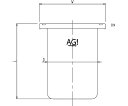 旭製作所 平底セパラ反応容器Oリング溝付 1個 3022-30/300A-G