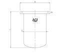 旭製作所 セパラ反応容器Oリング溝付 1個 3026-30/300A-G
