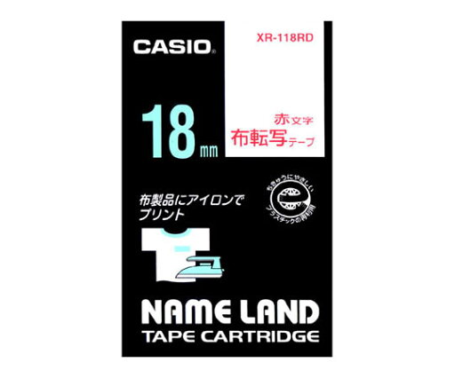 カシオ カシオ ネームランド 布転写テープ18mm幅 (赤文字/布地/転写) 1個 XR-118RD カシオ カシオ ネームランド 布転写テープ18mm幅 (赤文字/布地/転写) 1個 XR-118RD